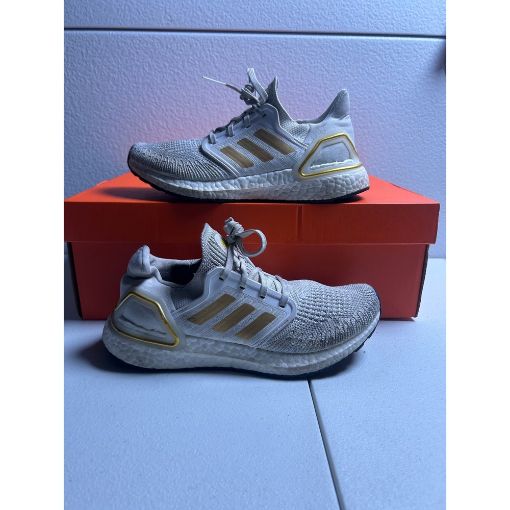 Adidas Ultraboost 20 Dash Grey Gold Metallic 7.5W #2917